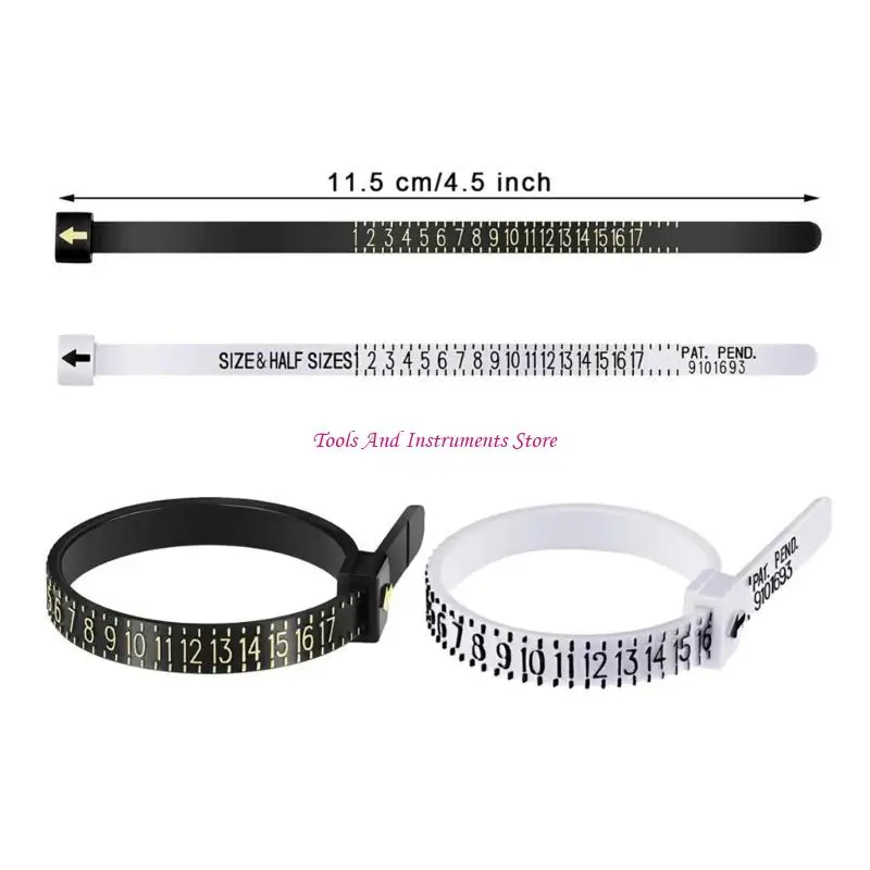 Strumento dimensionamento anello bobina Uksize US Misurazioni dimensioni Ring Sizer Accessorio inserto C7AC
