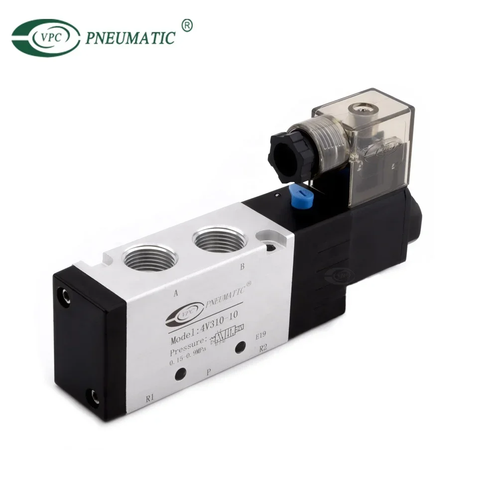 4V210-08 Electrical Pneumatic Air Solenoid Valve DC 12V 24V AC 220V 5/2 Way Solenoid Valve