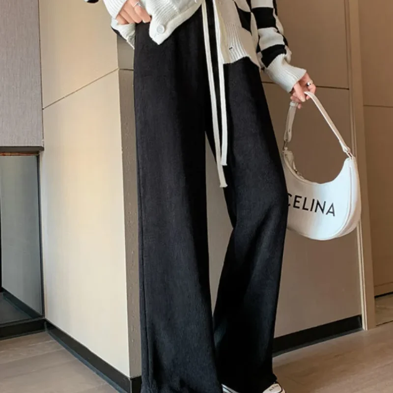 

Female Trousers Corduroy Korean Fashion Long Women's Pants Aesthetic Chic and Elegant High Quality Autumn Clothing Harajuku 90s