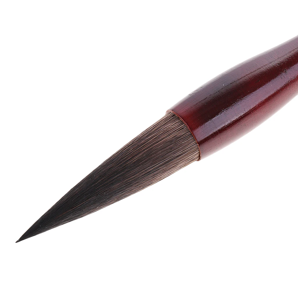 Rosewood Chinese Calligraphy Brushes Wolf Hair School Artist Brush Supply