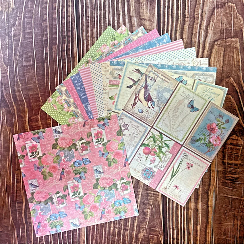 6"X6" Single Side Tea Party Paper Pad Scrapbooking Paper Pack Handmade Craft Paper Craft Background Pad Card