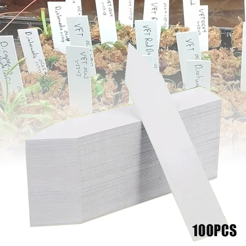 

100 шт., этикетки для садовых растений, аксессуары для растений, цветочные горшки, бирки для растений, детские маркеры, лоток для этикеток, инструмент «сделай сам»