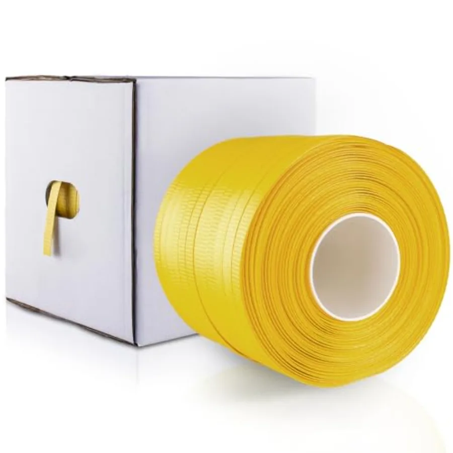 

Heavy Duty Packaging 1/2" x 1000' Polypropylene PP Strapping with Self Dispensing Box Kit - Industrial Grade Pallet Strapping 3