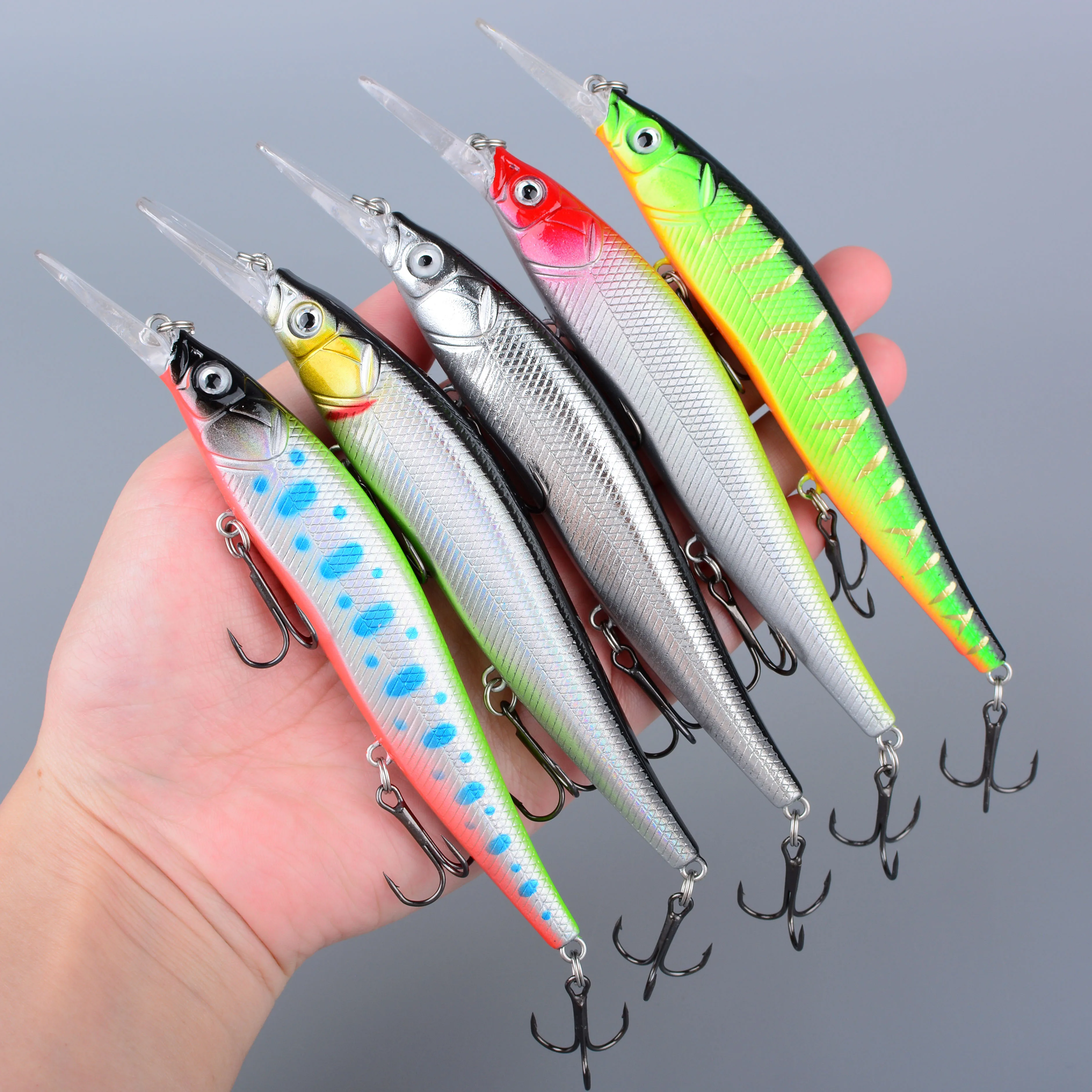 

10 шт., рыболовные приманки для гольяна, воблер, жесткие приманки, воблер, искусственная приманка из АБС-пластика для окуня, щуки, рыболовные снасти
