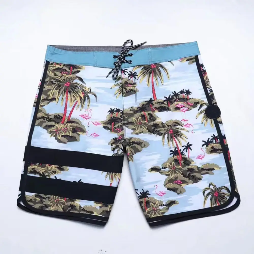 2024 New Summer Fashion Men Board Shorts Men Phantom Bermuda Beach Shorts Swim Shorts Men Waterproof Quick Dry Swimwear New