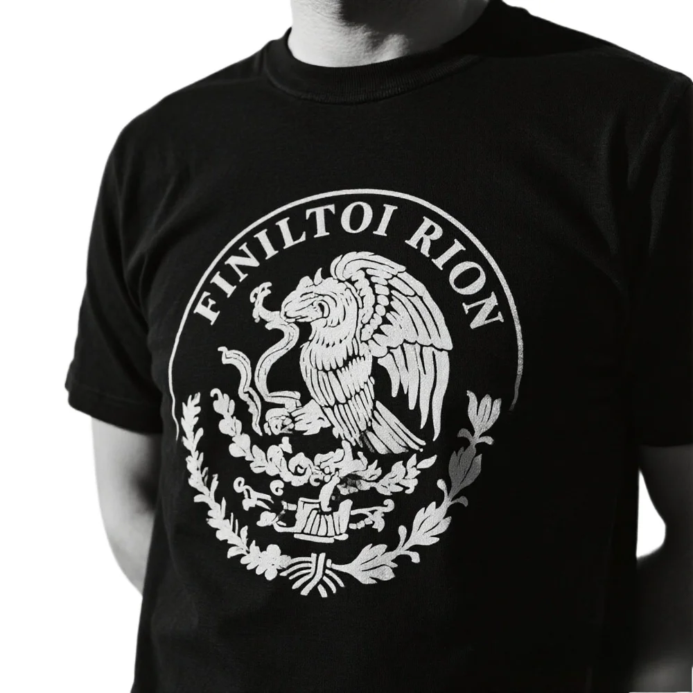 

Retro Coat of Arms of Mexico Printed T-Shirt 100% Cotton O-Neck Short Sleeve Summer Casual Mens T-shirt Size S-3XL