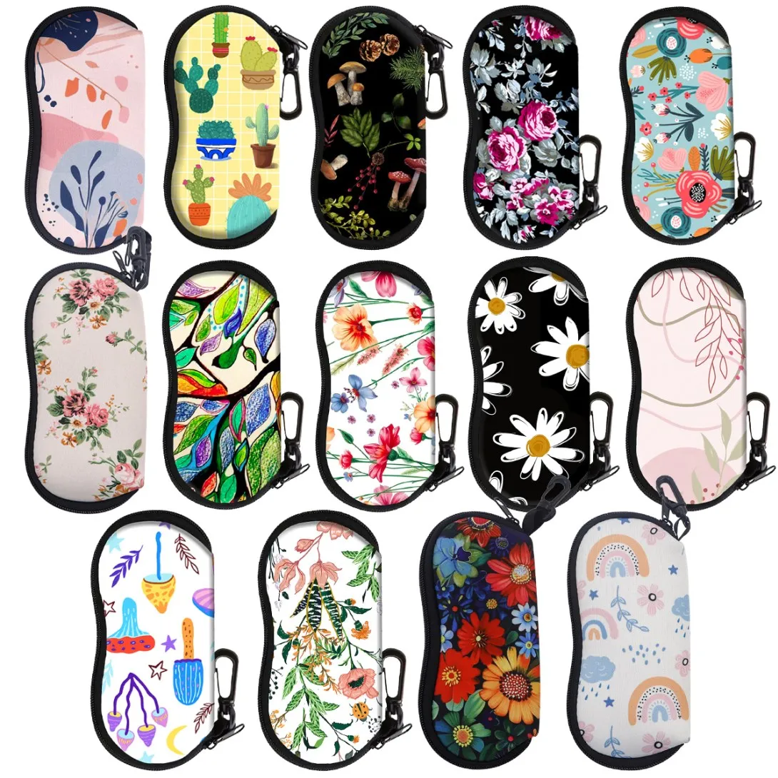 

Flowers Glasses Case Plants Glasses Protective Shell Clothing Accessories Men Women Fashion Glasses Bag Gifts for Friends