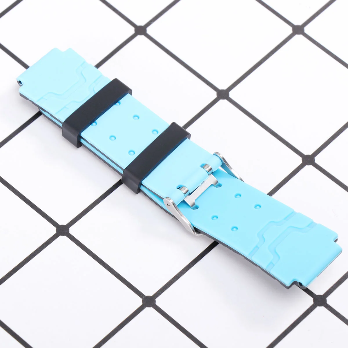 

Children Phone Watch Band Watch Strap for Children Wearing (Black and Blue) Replacement Strap