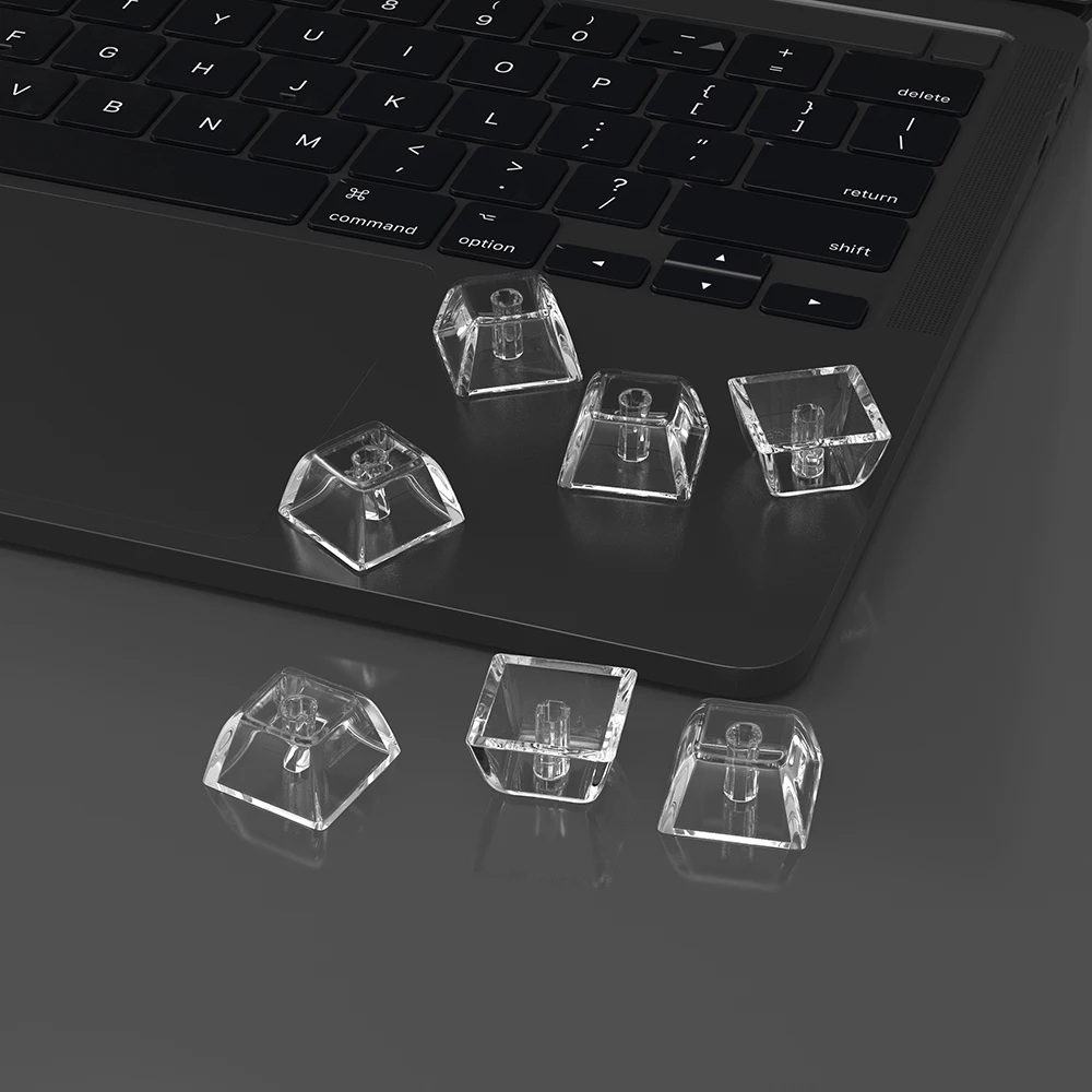 XDA Transparente Crystal Keycaps, Teclado Mecânico, 1U 1x Bola Caps, Em Branco Personalizado Gamer Keycaps, Switches MX, Altura XDA