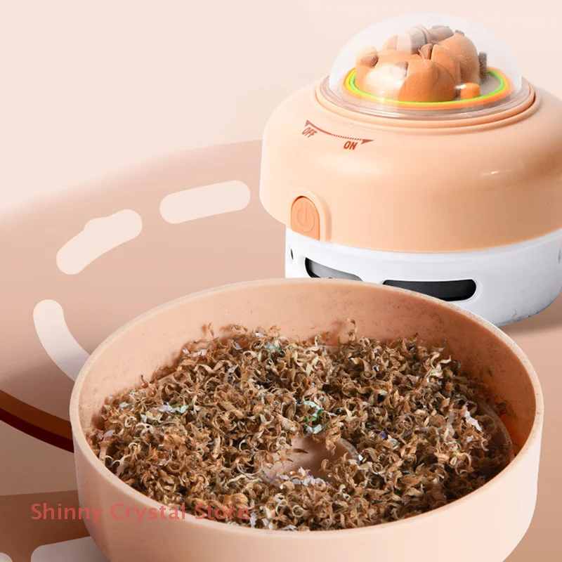 Mini Handheld Desktop Vacuum Cleaner Cute Capybara Electric Cleaner Student Uses Rubber Chip Collector School Office Supplies