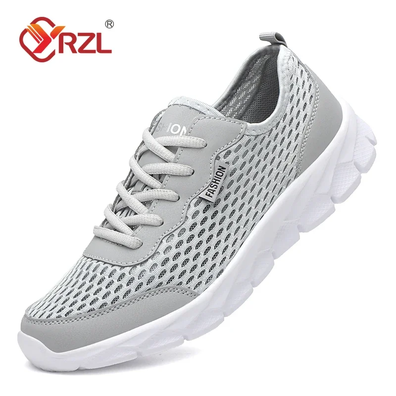 YRZL Herren-Sneaker, leichte, atmungsaktive Mesh-Laufschuhe, bequem, rutschfest, für Outdoor-Tennis, lässige Sportschuhe für Herren