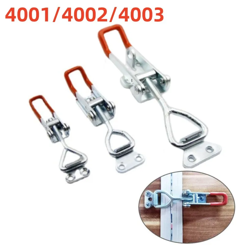 2Pcs Adjustable Toolbox Case Metal Toggle Latch Catch Clasp Quick Release Clamp Anti-Slip Push Pull Toggle Clamp Tools