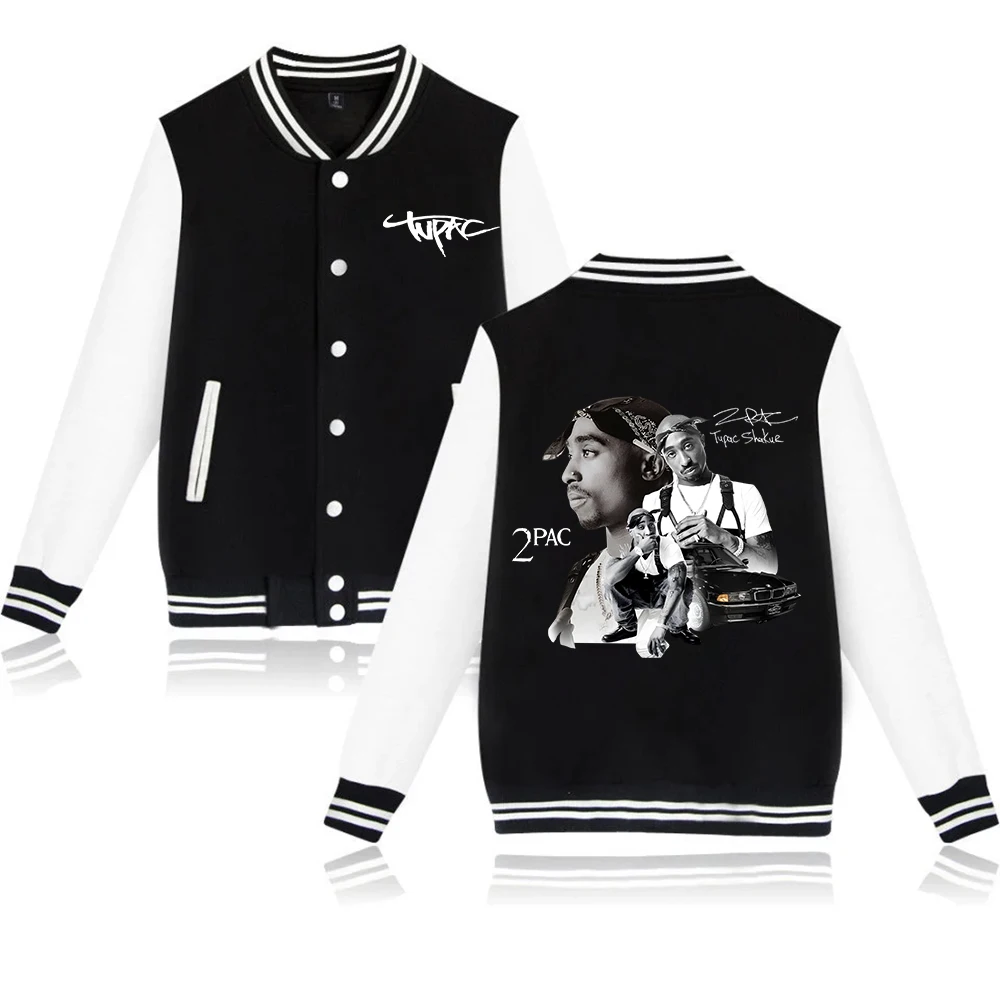 Rapper Tupac 2pac Baseballs Jackets Women Men Sports Coat Team Hip hop Baseball Jacket Hoodie For Fans Gift