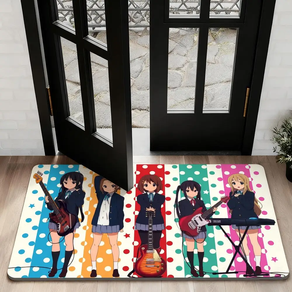 

K-o-ONs anime Kawaii Floor Mat Diatom Bath Mat Absorbent Quick Dry Non-Slip TPR Backing Soft Plush Draining Rugs
