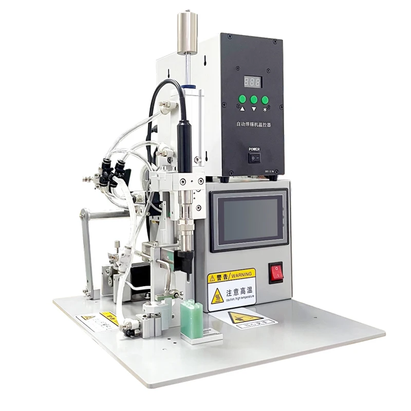 Pneumatic semi-automatic wire welding machine for butt soldering of wire harnesses, switch terminals, plugs, motors, USB, etc.