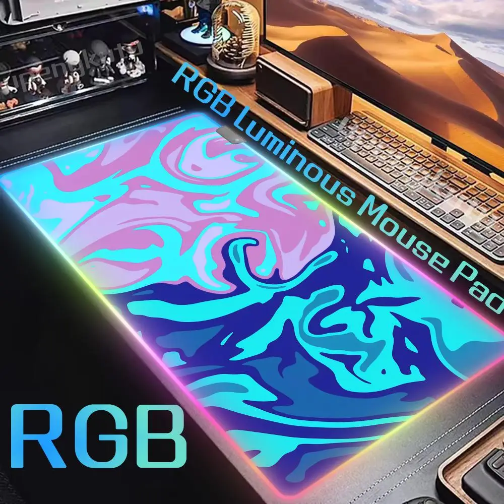 

RGB Strata Liquid 900x400 Mouse Pad Computer Laptop Anime Keyboard Mouse Mat Large Mousepad Keyboards Gamers Decoracion Desk Mat