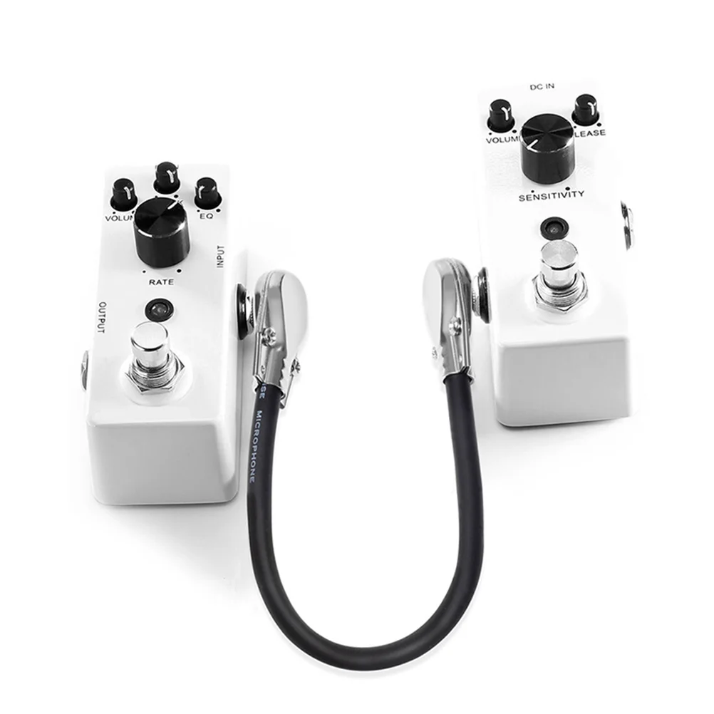 

2Pcs Guitar Patch Cables Flat Head Professional Electric Guitar Effect Cable for Musical Instruments Bass Audio Connection Wire