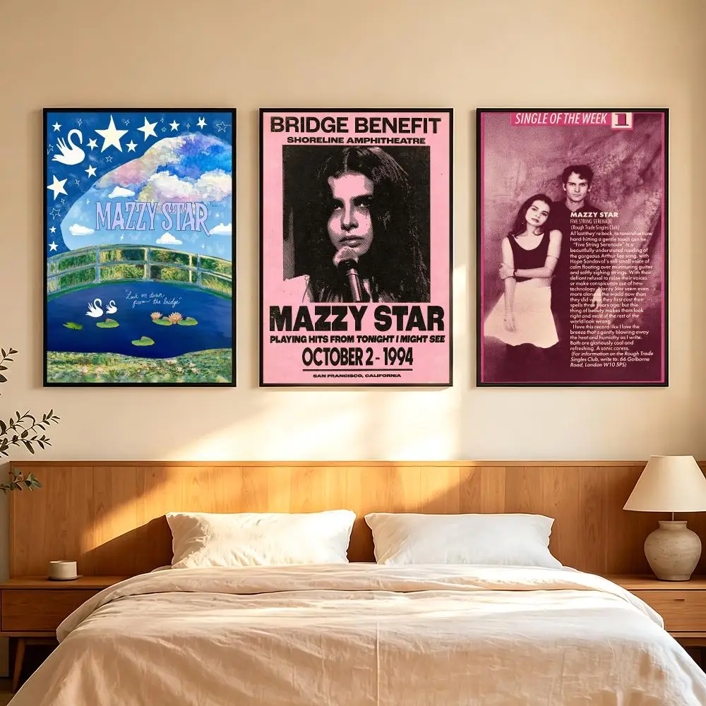 band Mazzy Star Poster Poster HD Printing Comfortable and Fresh Style Wall Art Home Decor Living Room Cafe Gift
