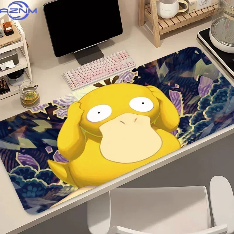 Pokemon Psyduck Mini Gaming Mousepad, Natural Rubber Keyboard Desk Table Mat for PC Laptop Gamers