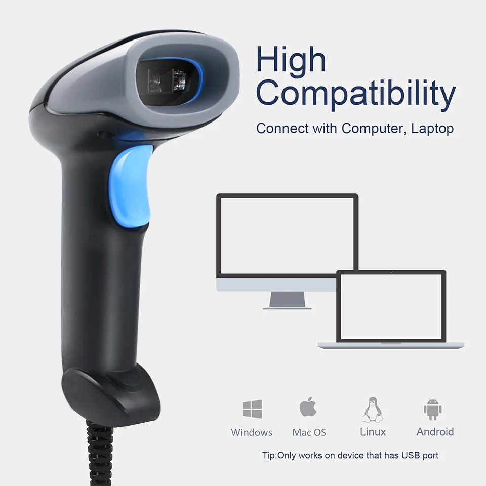 상점, 슈퍼마켓, 창고 M930Z를 위한 경제적인 USB 소형 바코드 스캐너 2D 바코드 리더