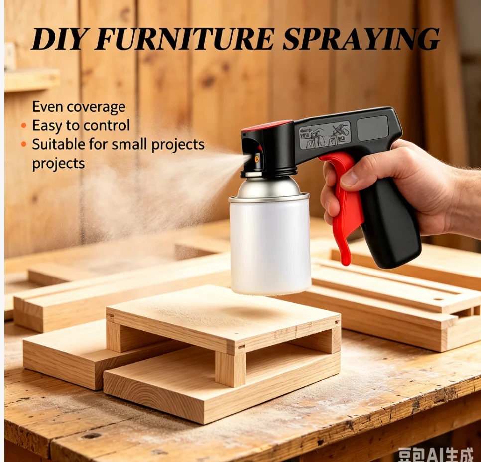 Polishing Paint Spray Gun Adaptor Instant Aerosol Trigger Handle with Full Grip Lock Universal Fit Cars Maintenance Care Tool