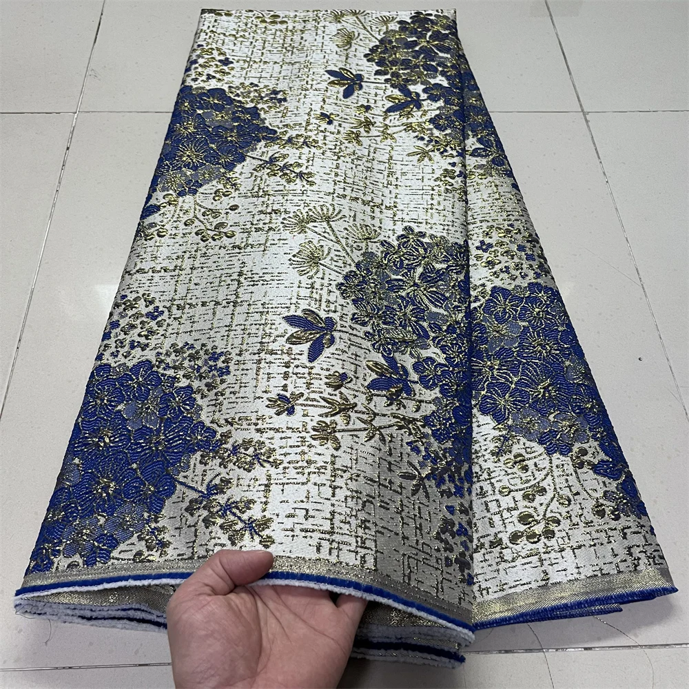 

2026 Lace Fabric High Quality African Nigerian Tulle Organza Embroidery Guipure Party Gown Dress Brocade Jacquard 5Yard YXZ194