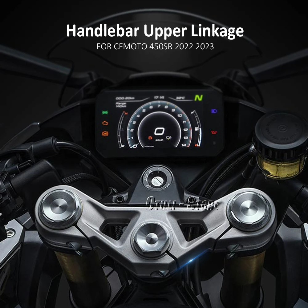 Motorcycle Directional Handle Pressing Block Upper Connecting Plate Seat Bar For CFMOTO 450 SR 450 sr 450SR 450sr 2022 2023 image 2