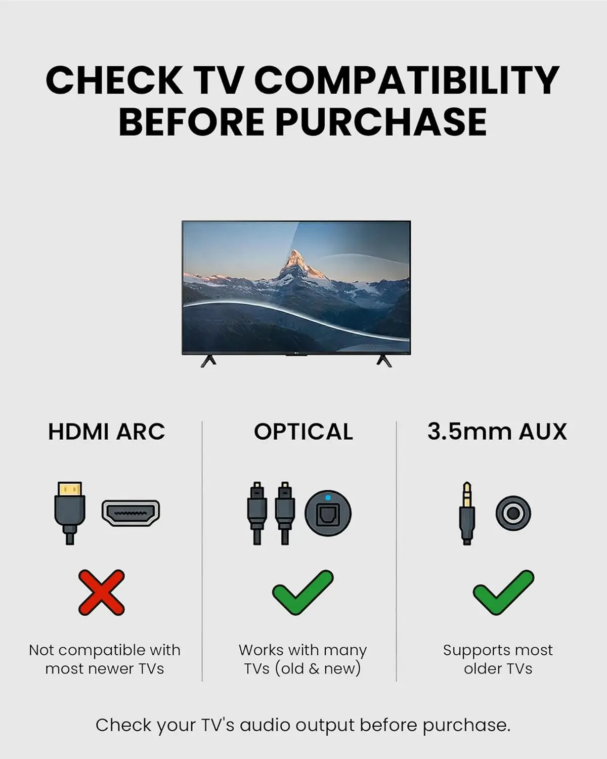 Wireless Headphones for TV Watching, Easy Setup & Charging Dock, 35H Play Time, Works with Optical, AUX & Bluetooth TVs view 3