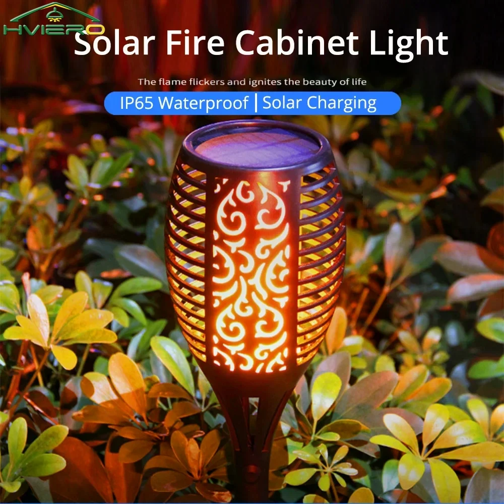 

1/2PCS Outdoor Solar Flame Lamp 51led Garden Decoration Waterproof Lawn Courtyard Villa Ground Insertion Spotlight Street Light