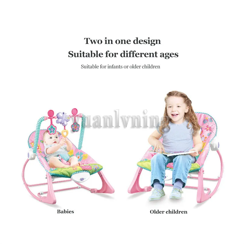 Newborn Baby Rocking Chair 2 in 1 Infant Rocker With Music Baby Multifunctional Rocker Suitable For 0-3 Years Old  Baby Gift