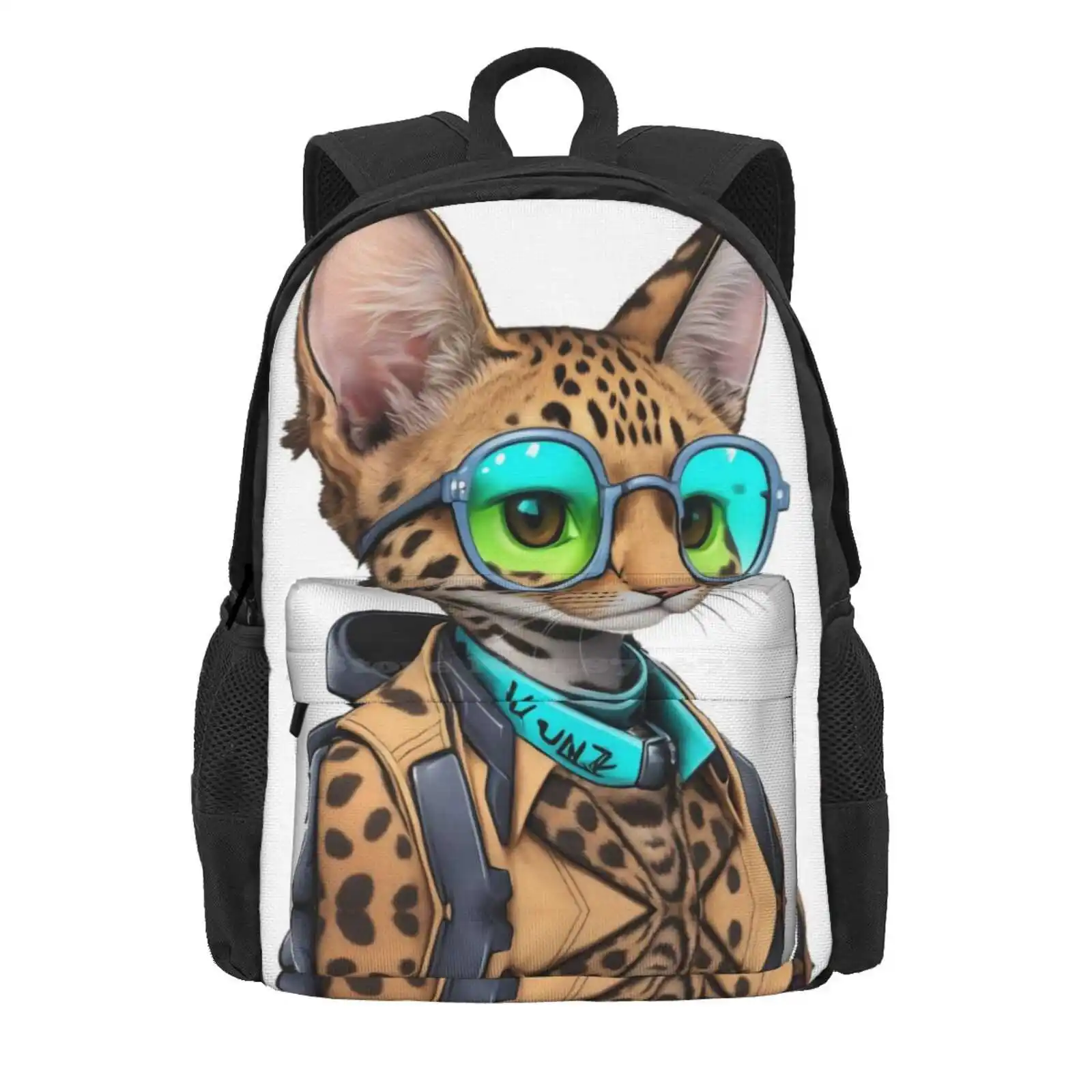 Cute Savannah Cat Wearing A Jacket Hot Sale Schoolbag Backpack Fashion Bags Cat Wearing A Jacket Cute Cats Animals Savannah Cat