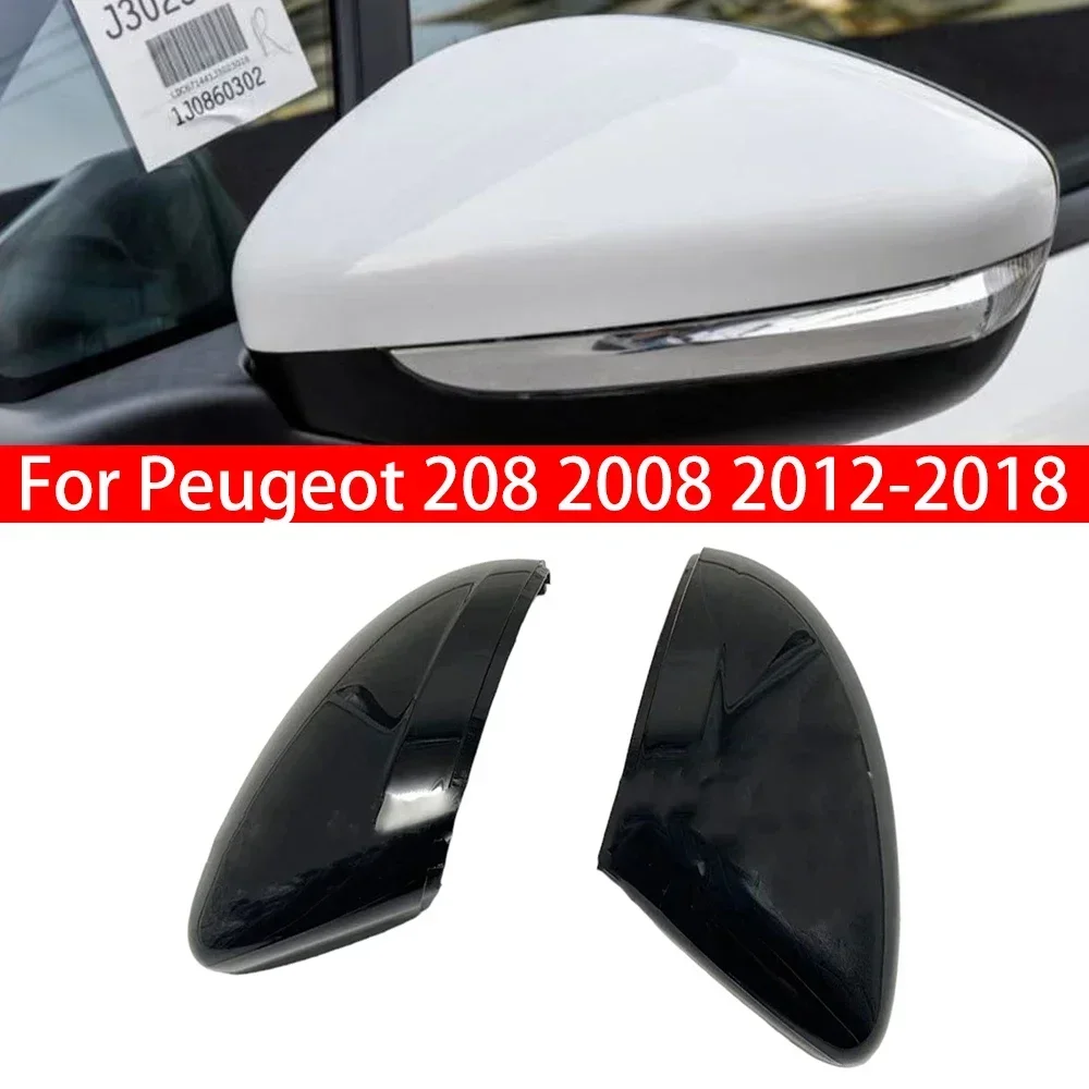 

1 Pair 4 Colors Side Mirror Cover Rearview Mirror Case For Peugeot 208 MK1 A9 2012-2019 Door Wing Mirror Housing