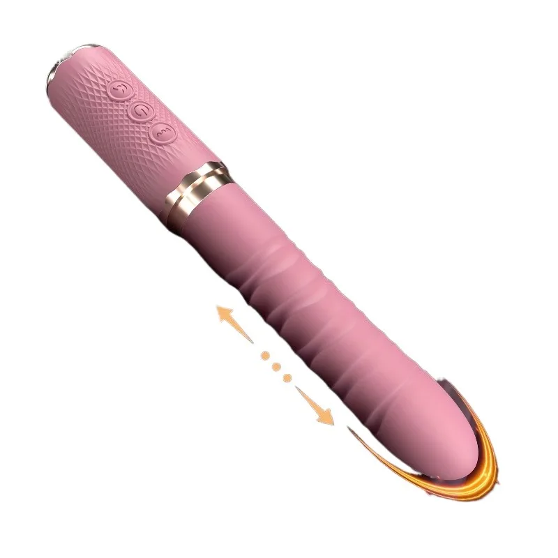USB Rechargeable  Telescopic Silicone Vibrator Magnetic Charging High-Frequency Pulsating Vibration Waterproof Travel Portable