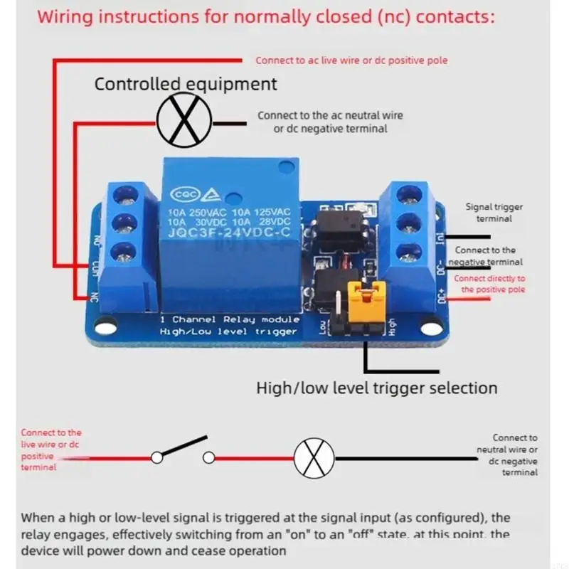 1Channel Relays Board 250V AC 30V Load Capacity Optocoupler Isolation LED