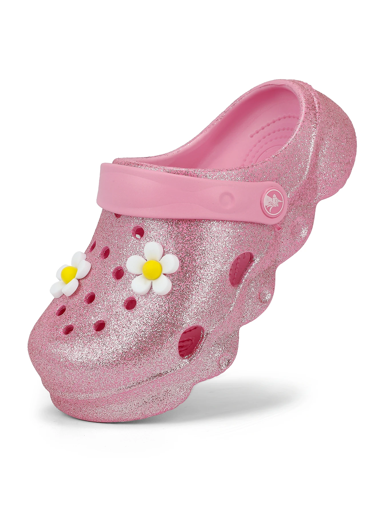 Glitzer-Clog für Kinder, leichte EVA-Gartenschuhe, wasserdichte rutschfeste Sandalen, bequeme Slip-On-Schuhe für drinnen und draußen 1214 – Detail 2