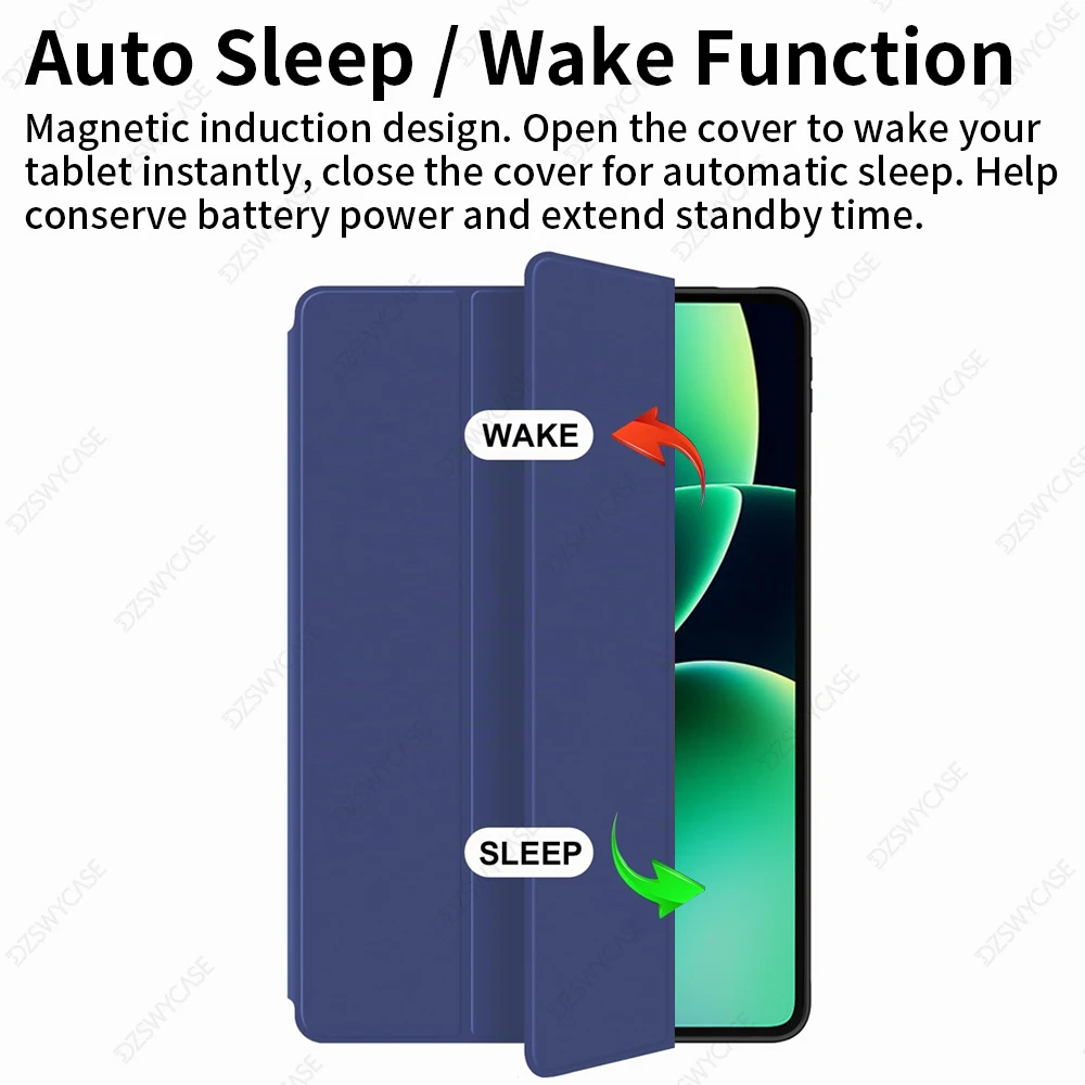 Silikonhülle für XiaoMi Pad 8/8 Pro 7/7 Pro 11.2, Mi Pad 6/6 Pro 11, Pad 5/5 Pro 11, faltbare Hülle mit Auto-Sleep/Wake-Funktion – Detail 2