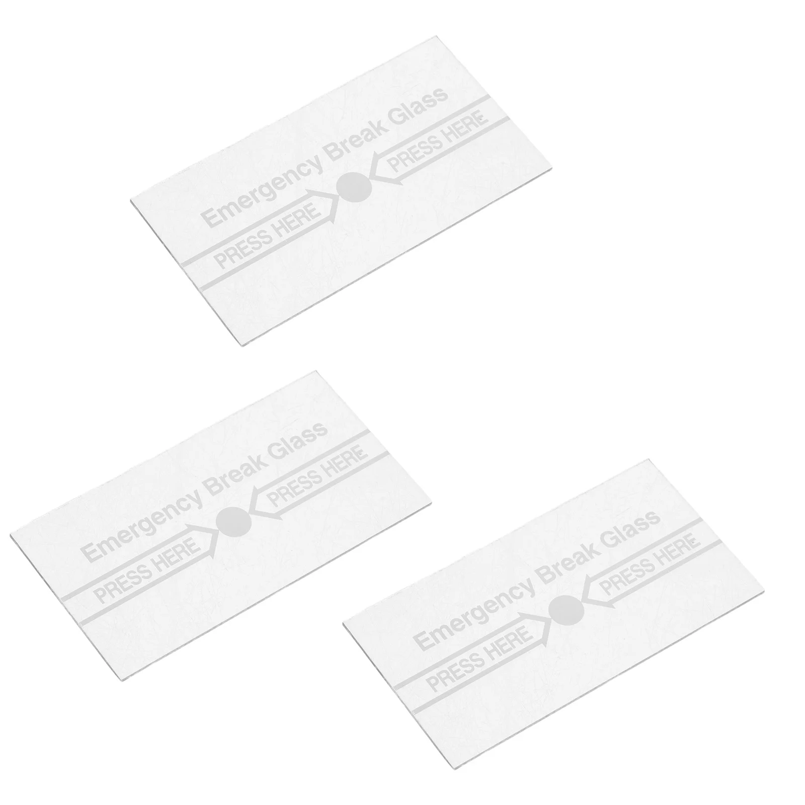 3Pcs Fire Alarm Glass Break Emergency Switch Cover Replacement Manual Fire Safety Panel Security Glass Breakage Sheet for Office