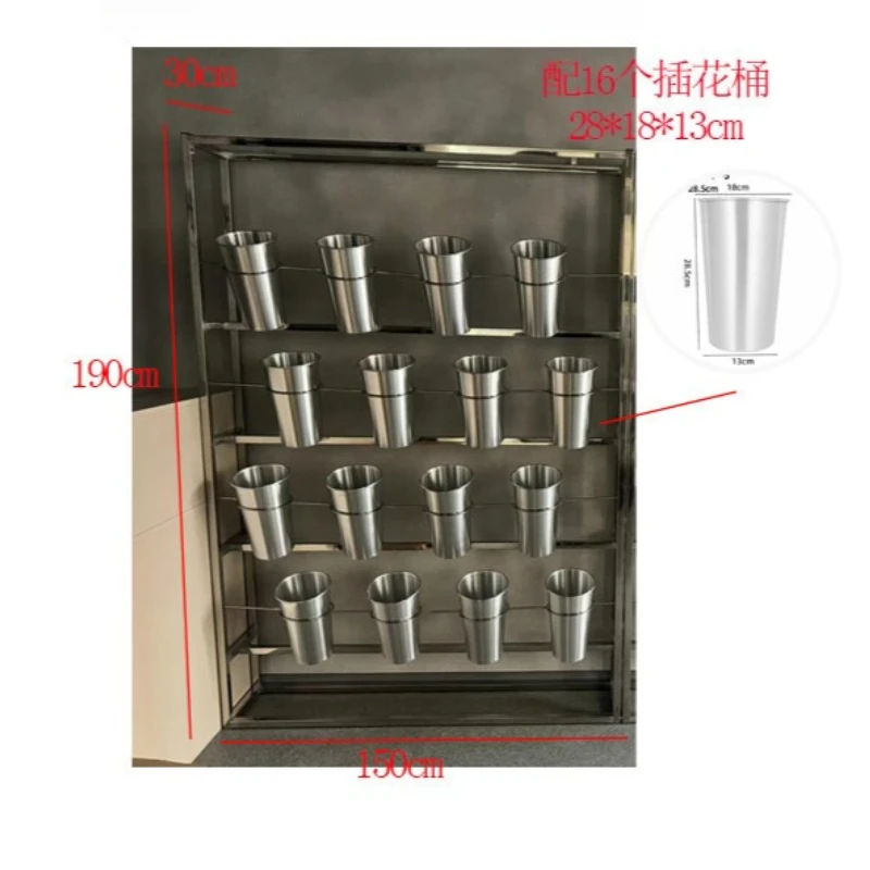 Simple and creative stainless steel flower bucket, just like a flower stand decorative frame