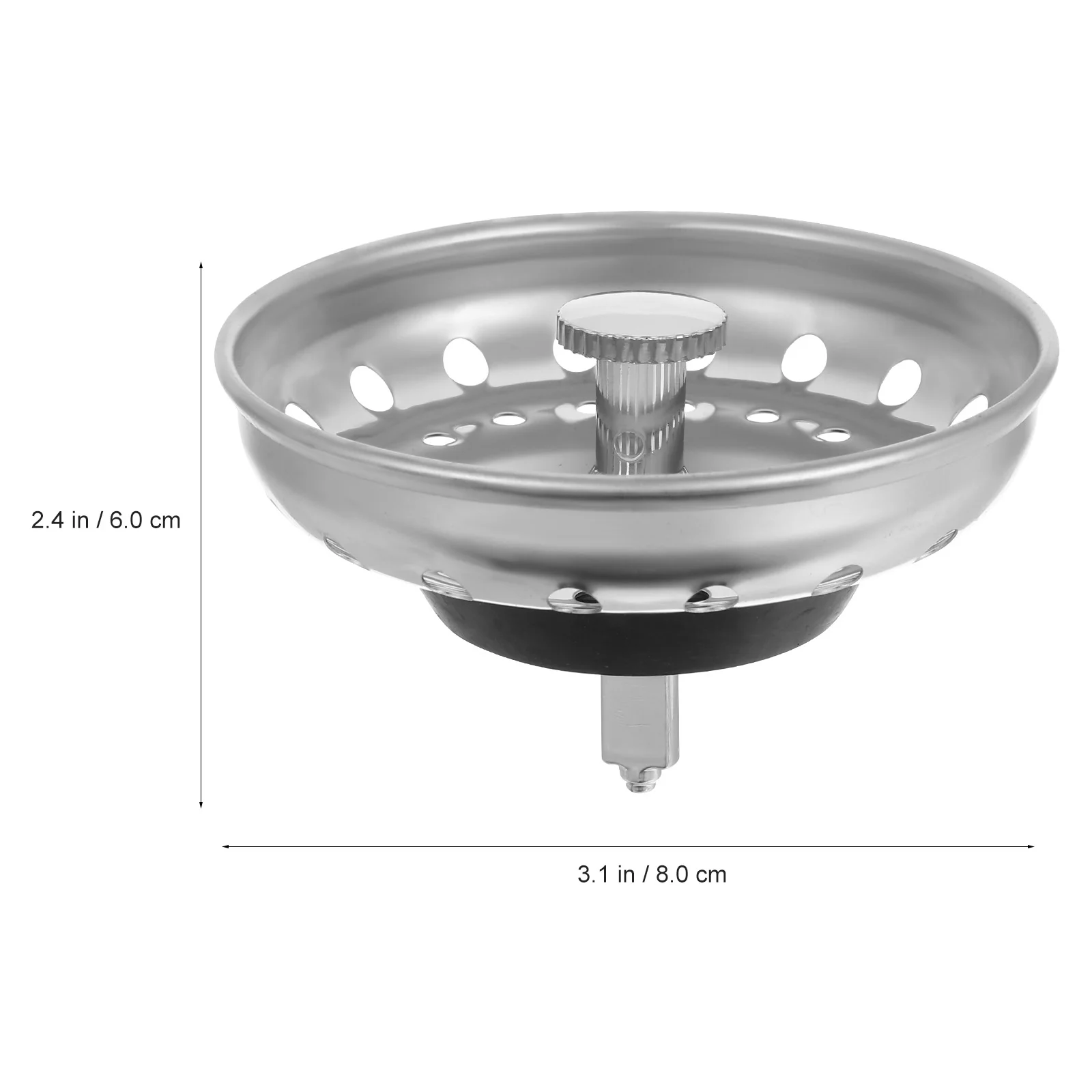 

4pcs Stainless Steel Kitchen Sink Basket Strainer Stopper For Us Drains Anti-Clogging Drainage Filter Push-Draw Design Sink