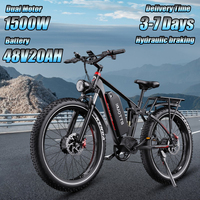 DUOTTS S26 Electric Bike 750W*2 Dual Motor 48V20AH Battery Snow Electric Bicycle 26 Inch Wide Tire All Terrain Electric Bike