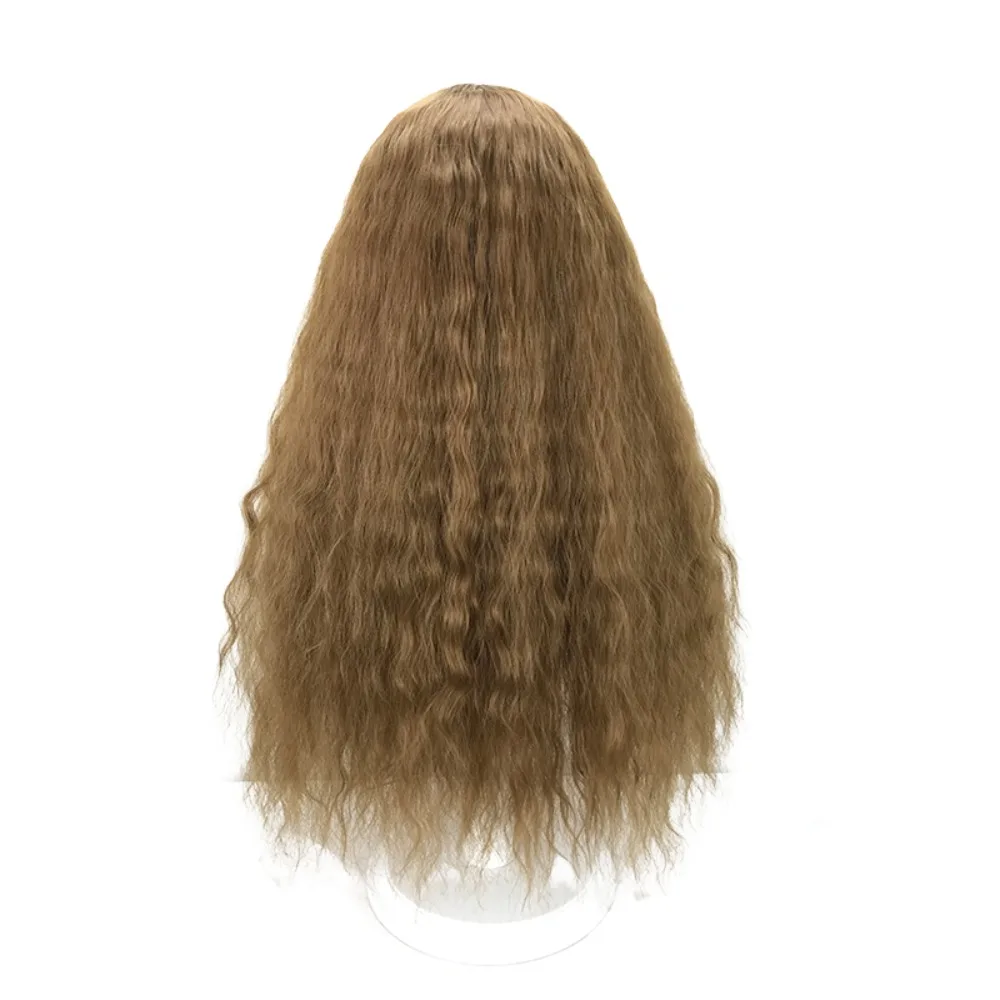 Harry Hermione Granger Cosplay Wig Brown Yellow Medium Long Wavy Hair Magic Awakened
