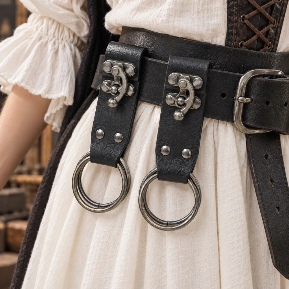 Skirts - 1 Pasang Klip Rok Kulit PU