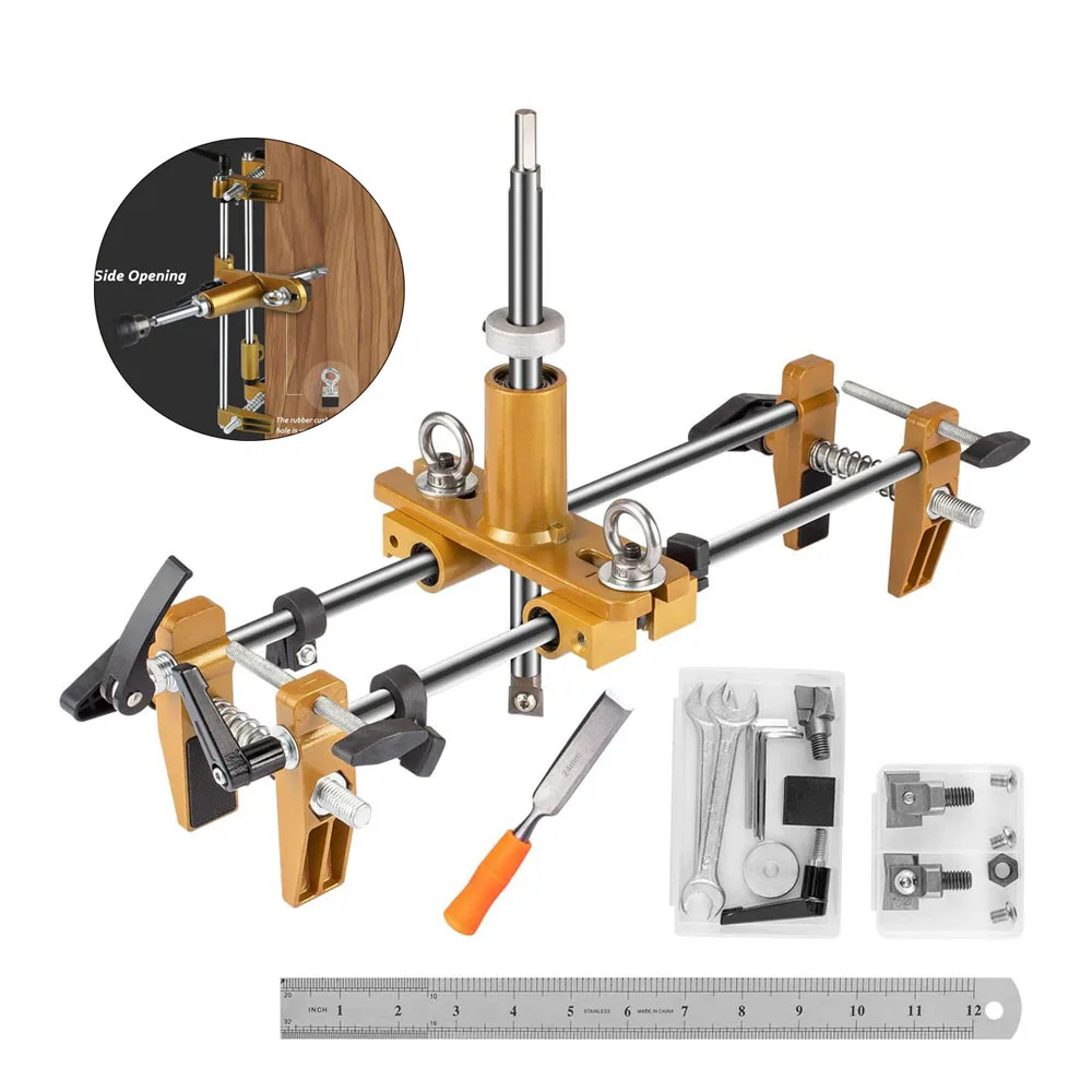 

Multi-function Wooden Door Hole tools Opener Slotting Machine Door Lock Hole Opener Woodworking Installation Punching Fixture