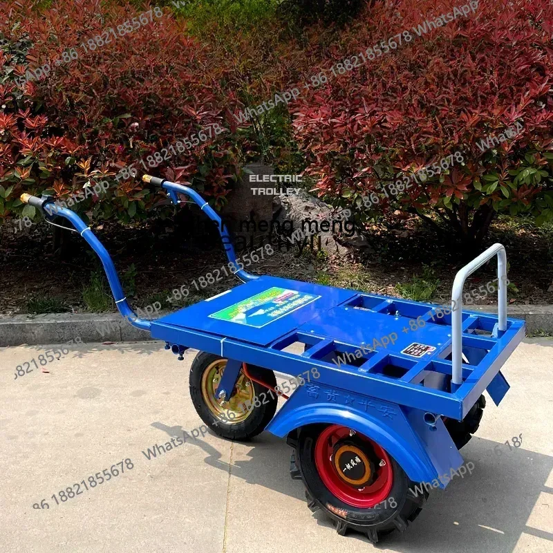 S7486 ss Electric Car Agricultural Three-Wheel Trolley Household Two-Wheel Carrier New Orchard Climbing Transport Trolley