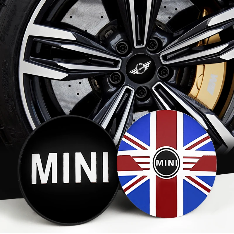 4 Uds 60mm para Mini Cooper One S JCW R56 R53 R57 R59 R60 F55 F56 emblema centro de rueda de coche tapacubos cubierta de llanta de coche accesorios