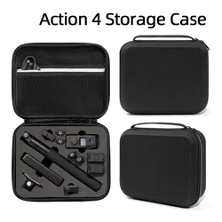 Carrying Case for DJI Action 4 Storage Case PU Leather Hard Case for DJI Osmo Action 4 Camera Accessories Handbag