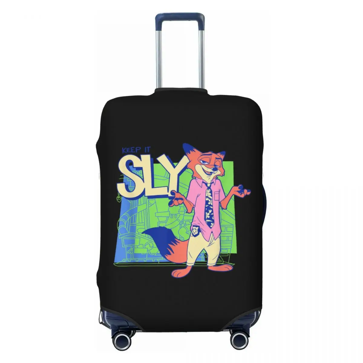 

Zootopia 2 Keep It Sly Nick Wilde Suitcase Cover Vacation Fun Luggage Supplies Travel Protection