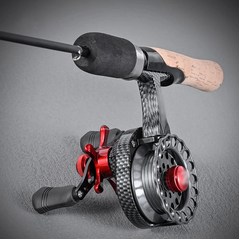 High-foot Ice Fishing Reel Metal High Speed 5:3:1 Ultra Smooth Fly Fishing Wheel 4+1 BB Portable Winter Fishing Raft Reel