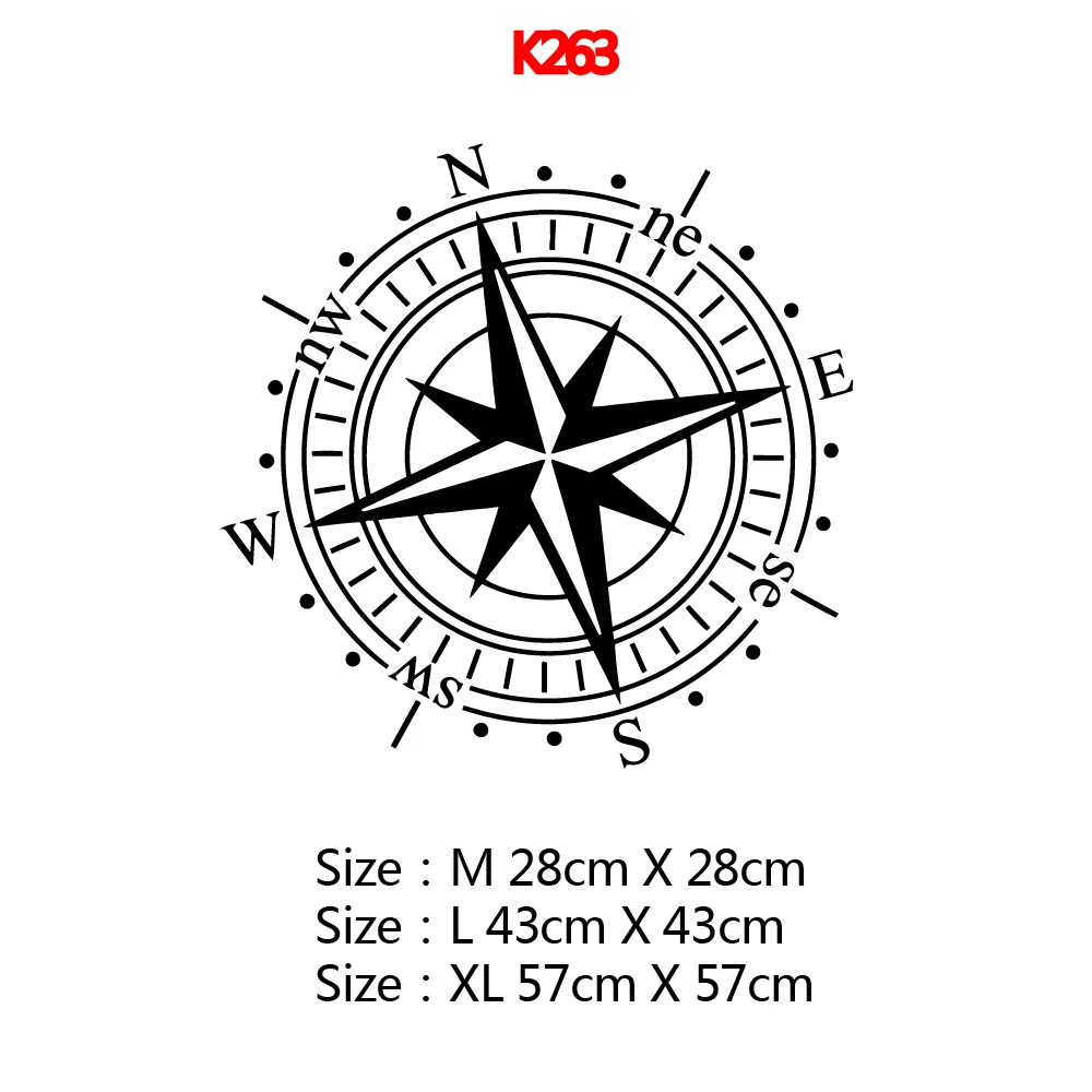 1PC Creative Compass Waterproof Wall Stickers Home Decor For Bedroom Decor Wall Stickers Waterproof Wallpaper