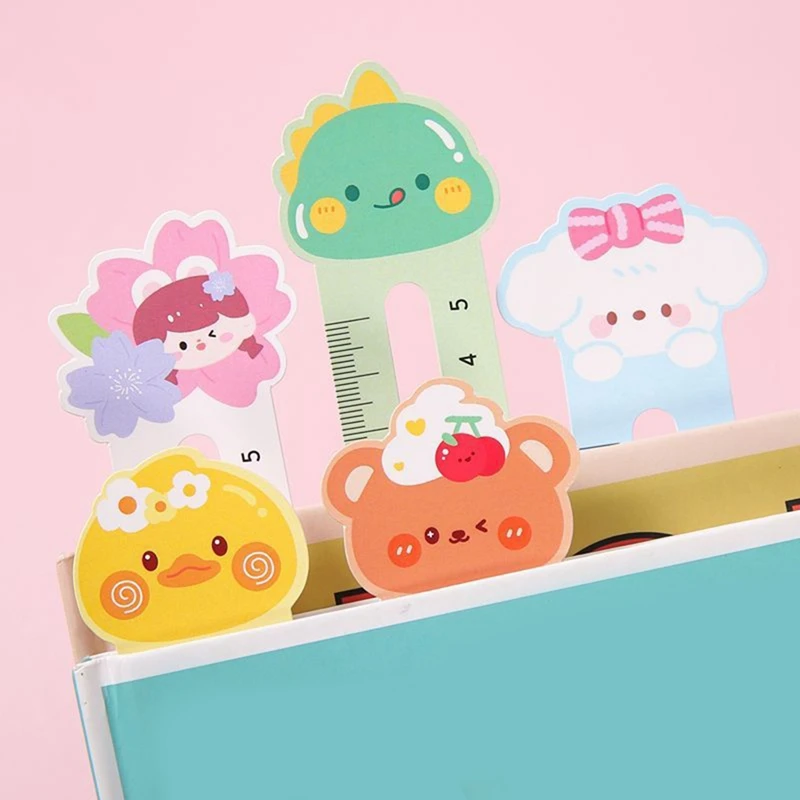 50 Pcs Kids' Animal-Themed Bookmarks - Cute, Durable, & Practical Reading Aids/Rulers Easy Install Easy To Use